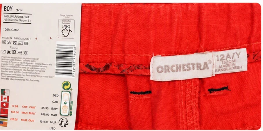 Short rojo Orchestra con cinturón – 12 años – verano – photo 2